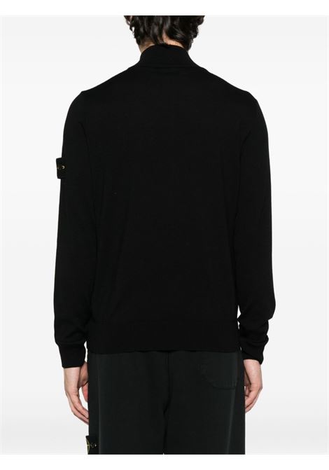 maglione half-zip uomo nero STONE ISLAND | K2S15 5100007 S00C4V0029